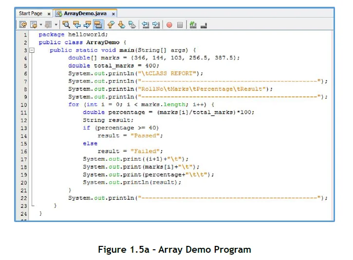 Java fundamentals  array 1